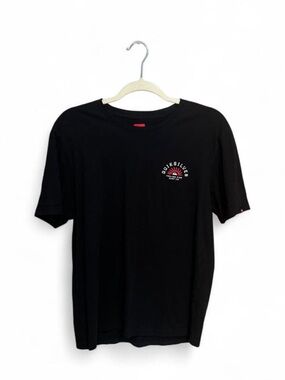Quicksilver Men’s Black Graphic “Feeling Fine” Short Sleeve Shirt Size Medium